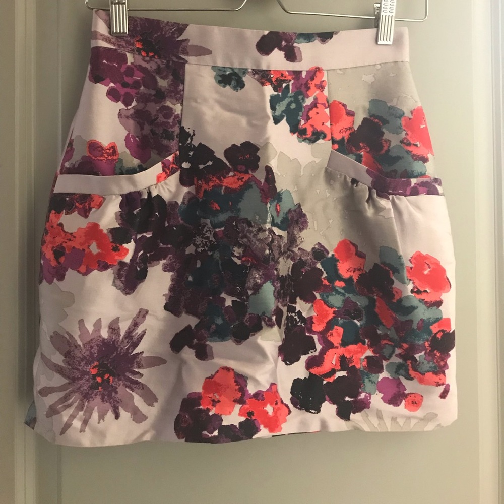 Silk mini skirt